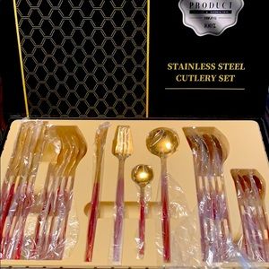 24 pc stainless steel cutlery